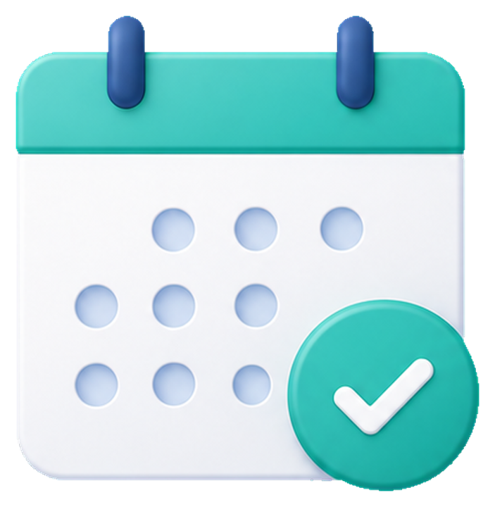Appointments, multicolor icon, raster input