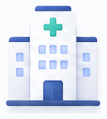 Hospital — white-on-light icon, raster input