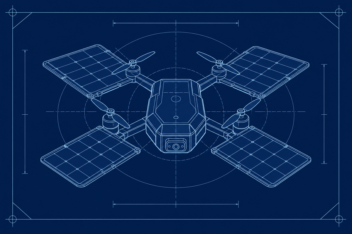 Solar Drone Blueprint, raster input